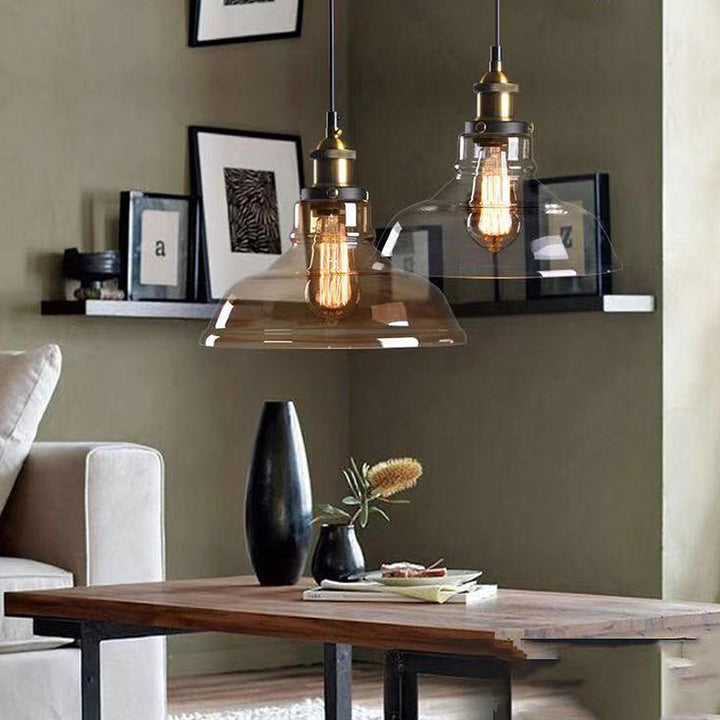 Nordic Clear Glass Bedside Pendant Light | Kalsten