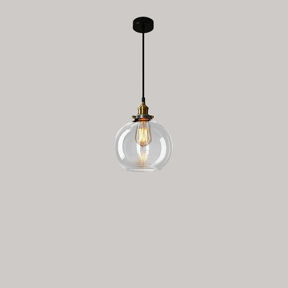 Nordic Clear Glass Bedside Pendant Light | Kalsten
