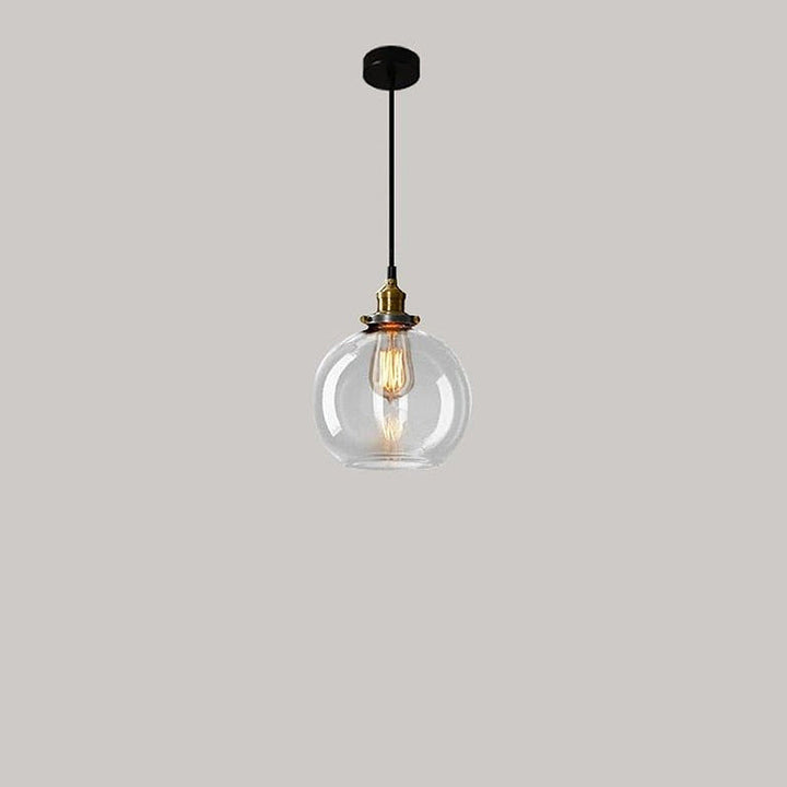 Nordic Clear Glass Bedside Pendant Light | Kalsten