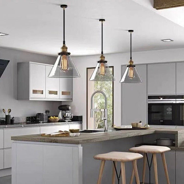 Nordic Clear Glass Bedside Pendant Light | Kalsten