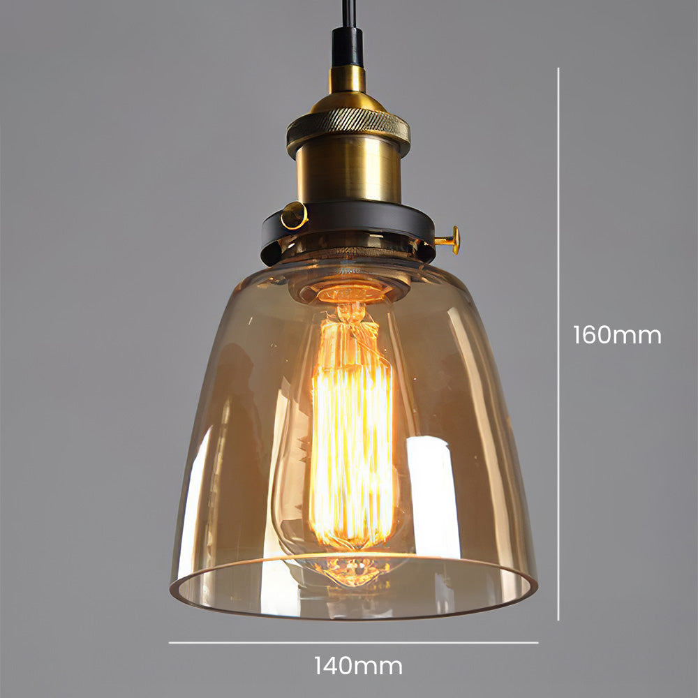 Nordic Clear Glass Bedside Pendant Light | Kalsten
