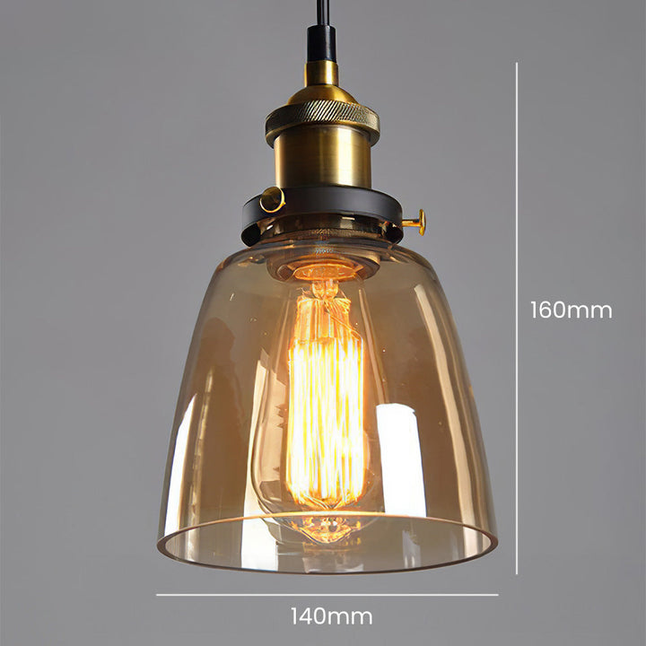 Nordic Clear Glass Bedside Pendant Light | Kalsten