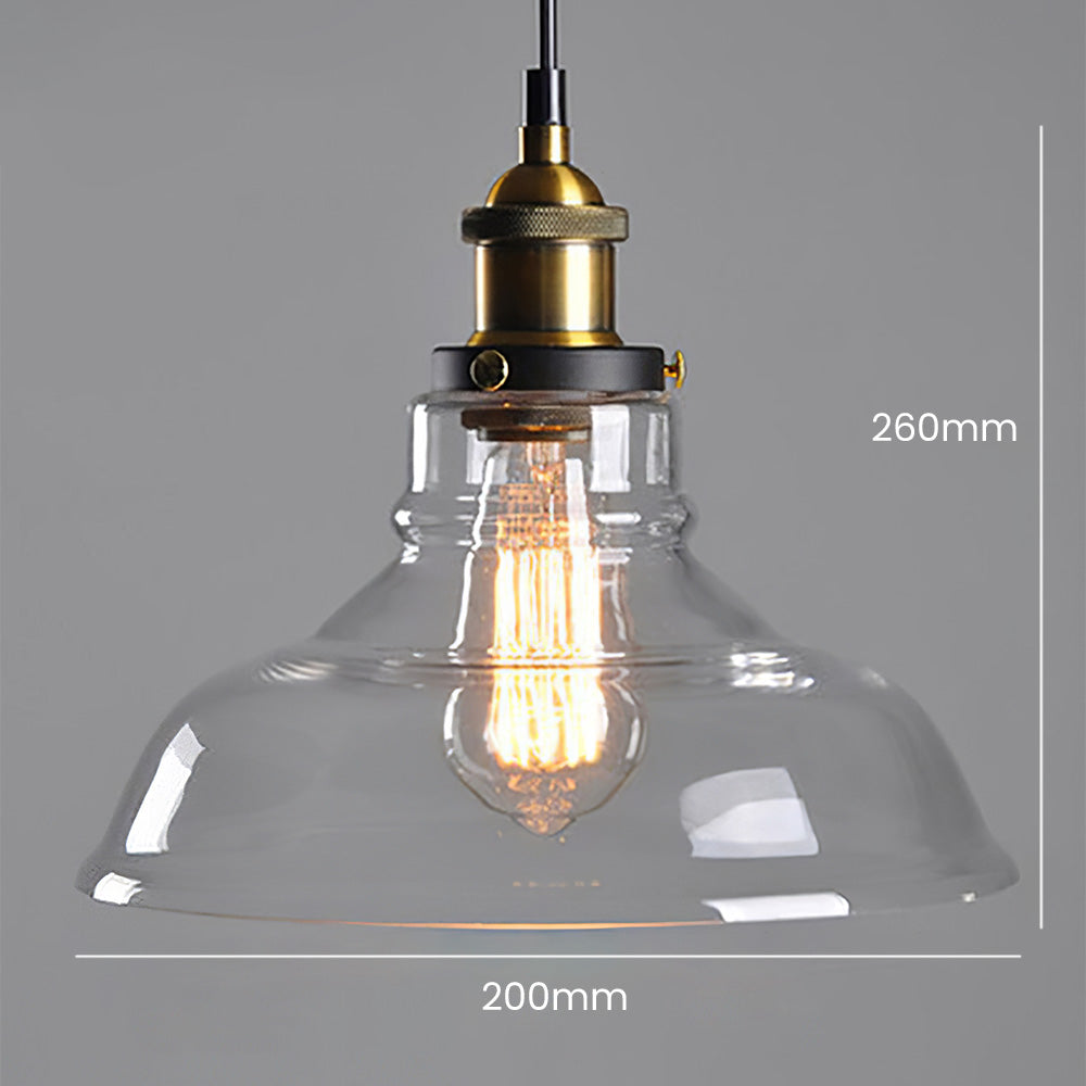 Nordic Clear Glass Bedside Pendant Light | Kalsten