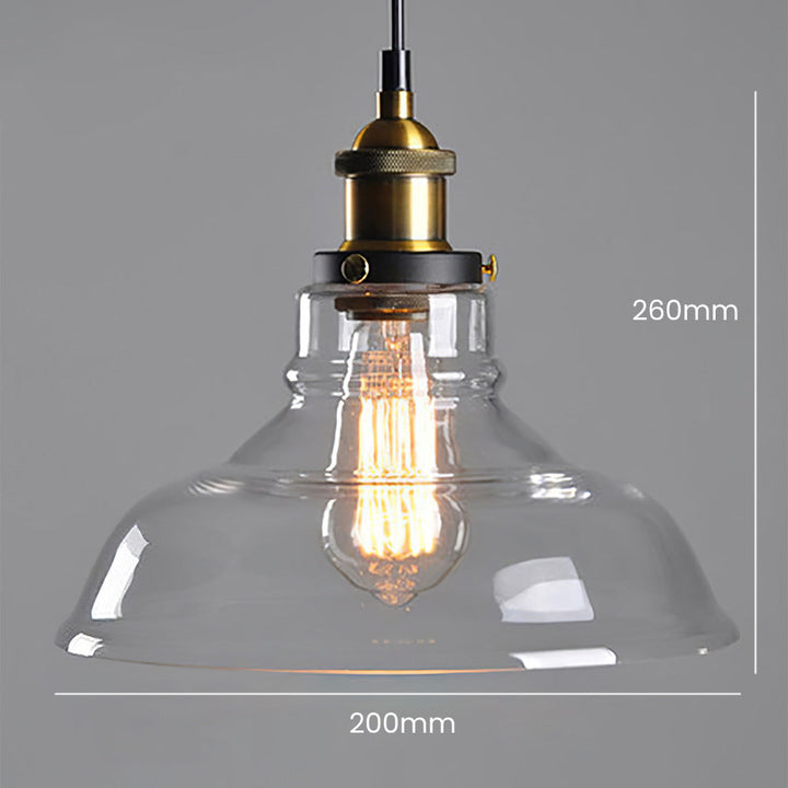 Nordic Clear Glass Bedside Pendant Light | Kalsten
