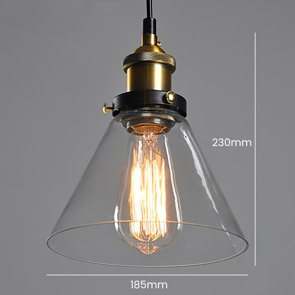 Nordic Clear Glass Bedside Pendant Light | Kalsten