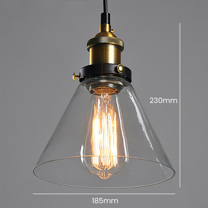 Nordic Clear Glass Bedside Pendant Light | Kalsten
