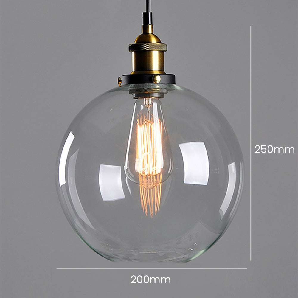 Nordic Clear Glass Bedside Pendant Light | Kalsten