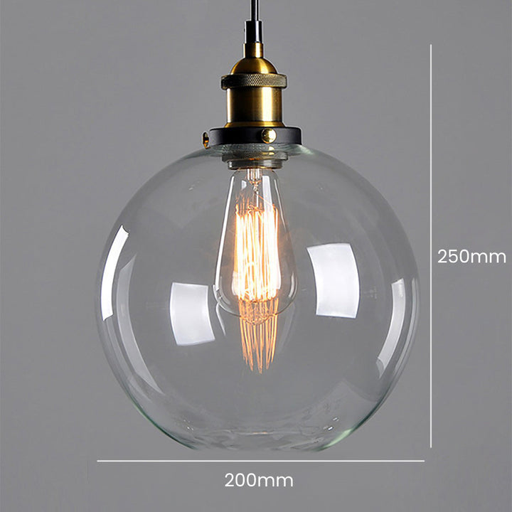 Nordic Clear Glass Bedside Pendant Light | Kalsten