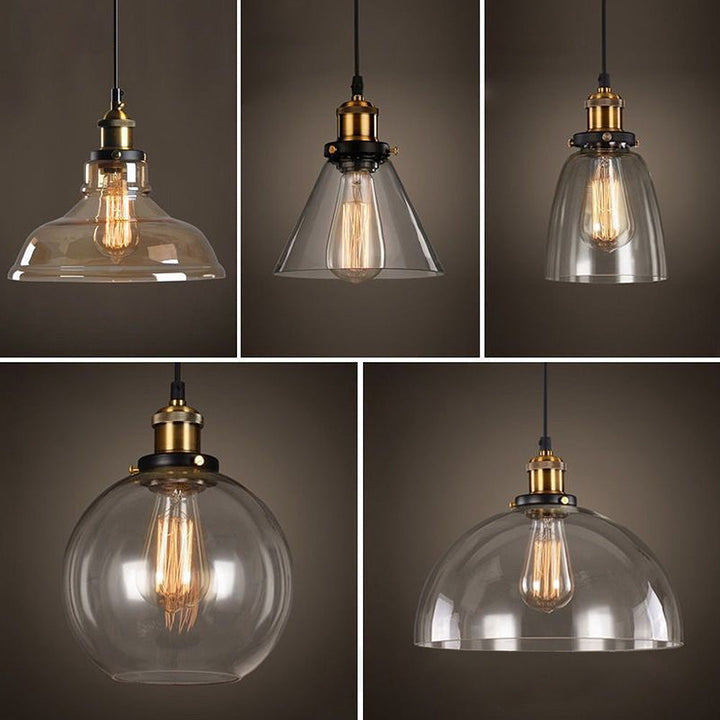 Nordic Clear Glass Bedside Pendant Light | Kalsten