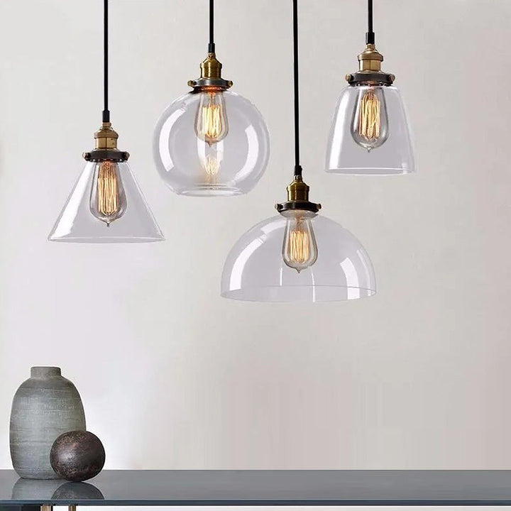 Nordic Clear Glass Bedside Pendant Light | Kalsten