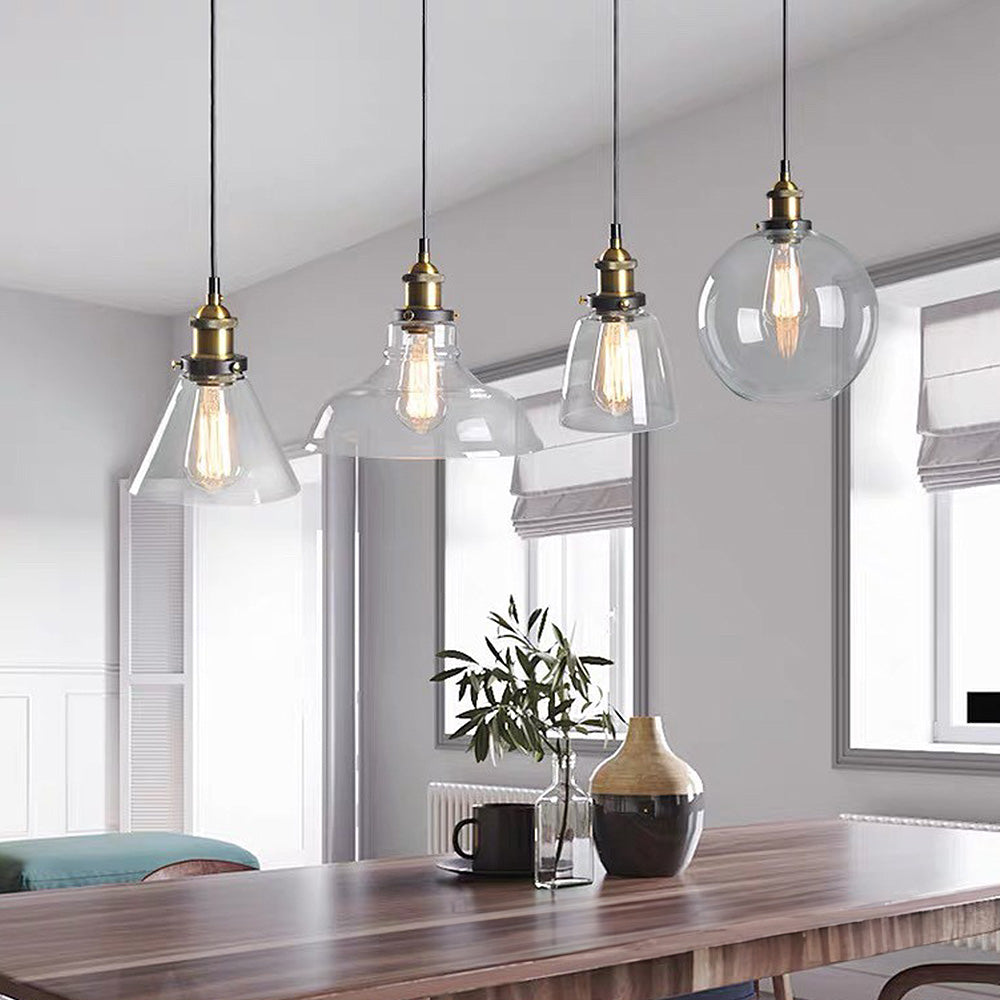 Nordic Clear Glass Bedside Pendant Light | Kalsten