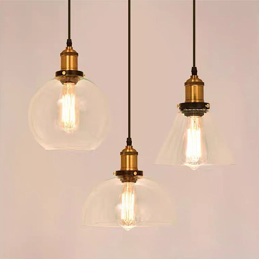 Nordic Clear Glass Bedside Pendant Light | Kalsten