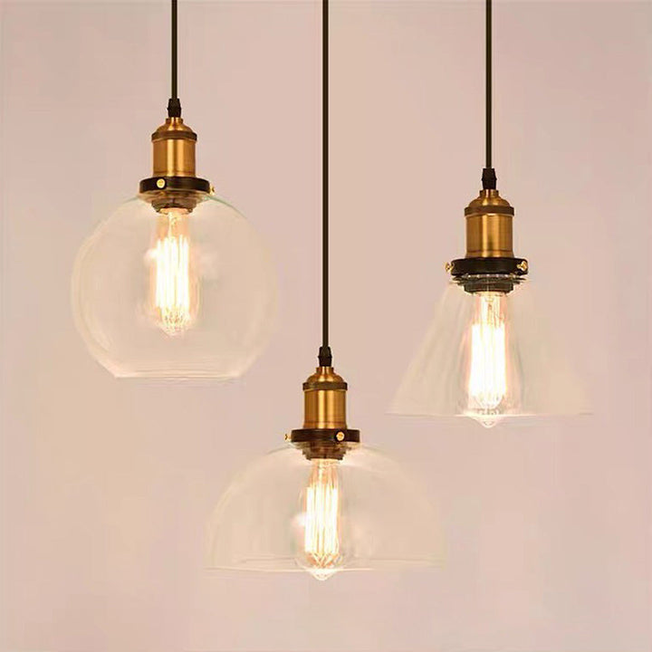 Nordic Clear Glass Bedside Pendant Light | Kalsten
