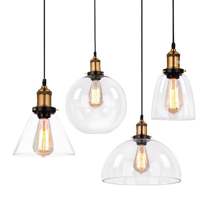 Nordic Clear Glass Bedside Pendant Light | Kalsten