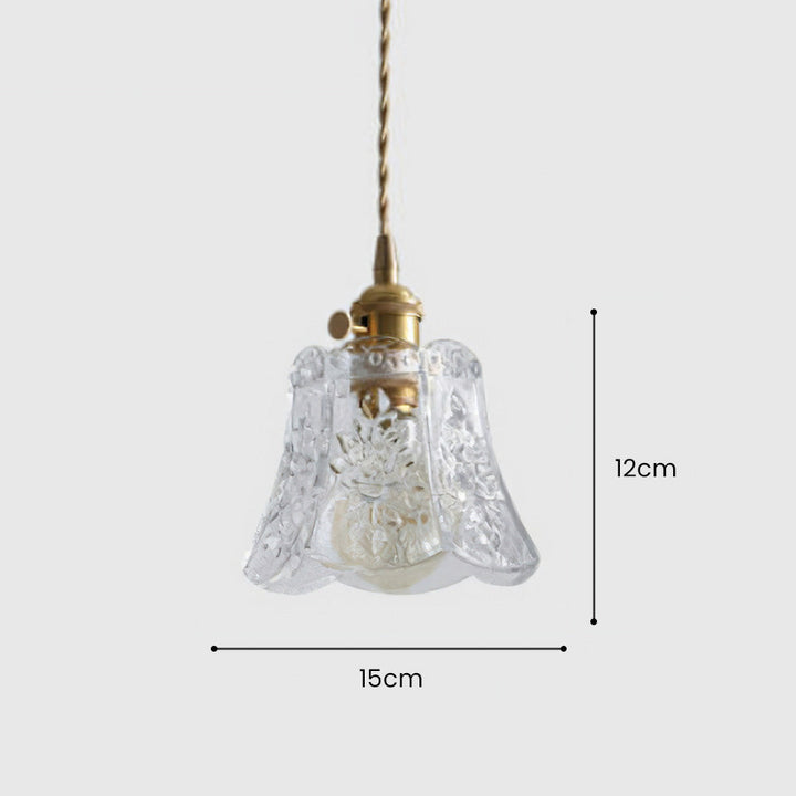 Vintage Mini Glass Clear Pendant Light | Kalsten