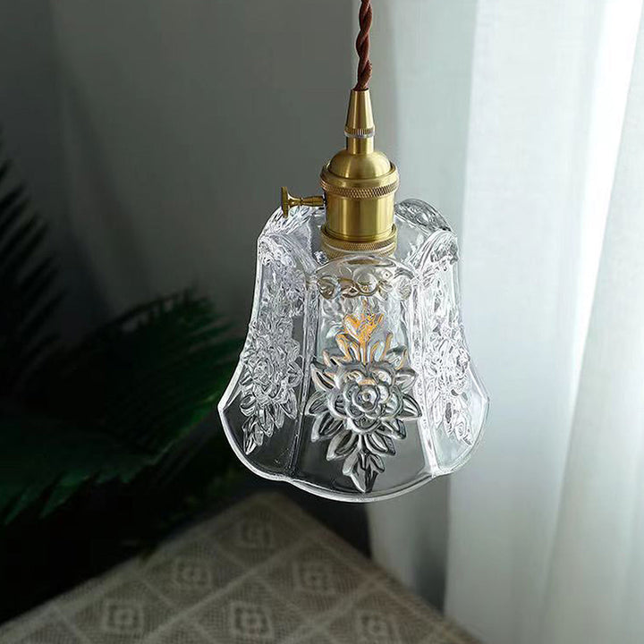 Vintage Mini Glass Clear Pendant Light | Kalsten