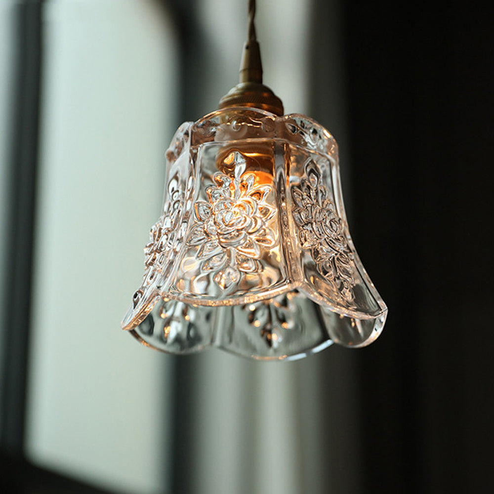 Vintage Mini Glass Clear Pendant Light | Kalsten