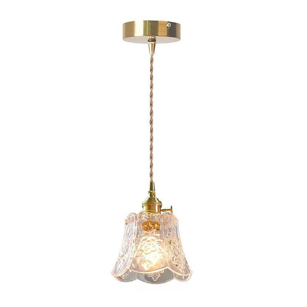 Vintage Mini Glass Clear Pendant Light | Kalsten