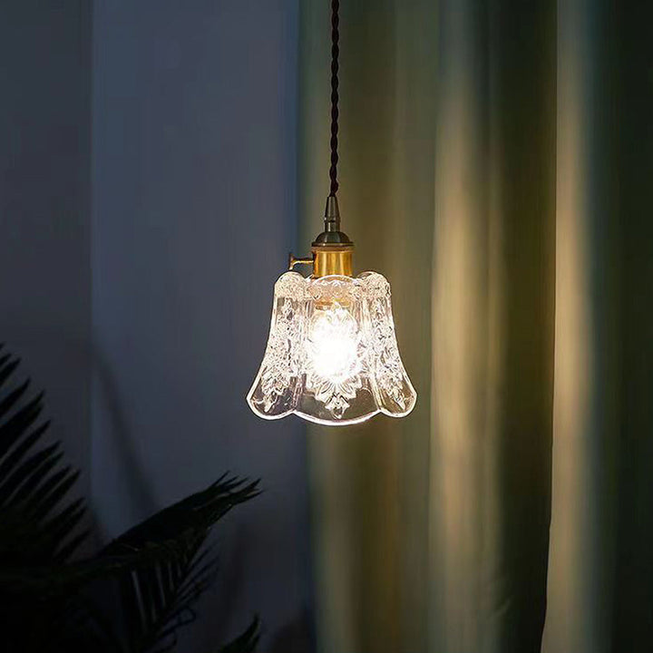 Vintage Mini Glass Clear Pendant Light | Kalsten