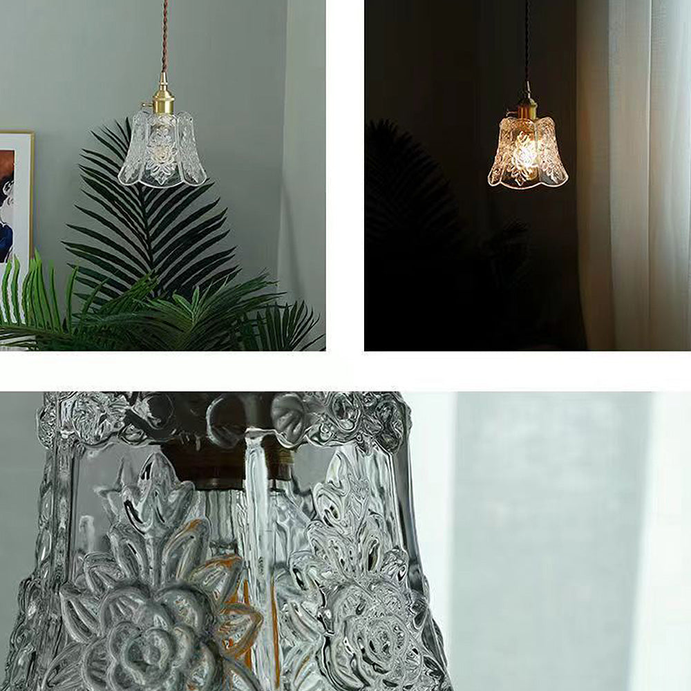 Vintage Mini Glass Clear Pendant Light | Kalsten