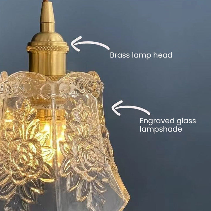 Vintage Mini Glass Clear Pendant Light | Kalsten