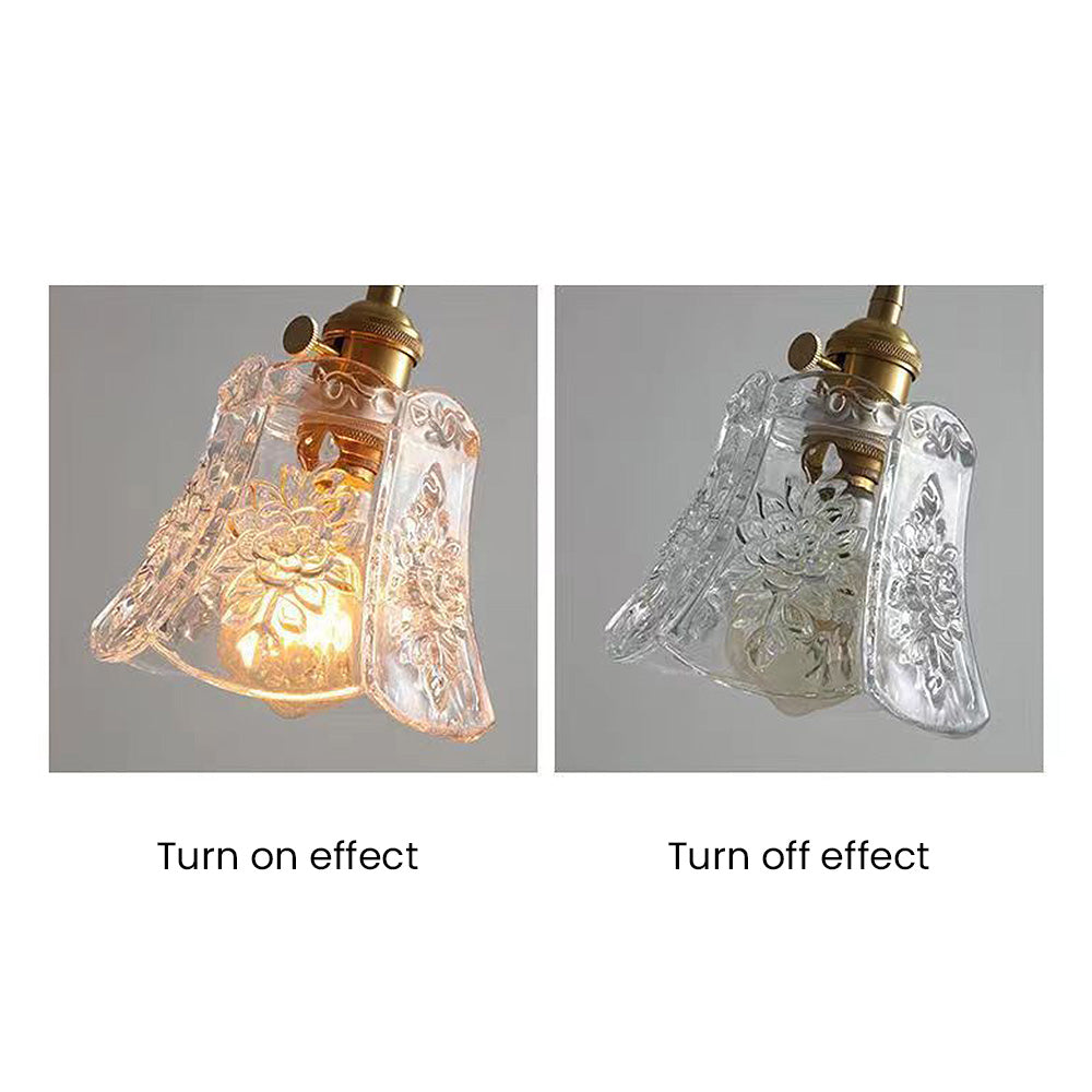 Vintage Mini Glass Clear Pendant Light | Kalsten