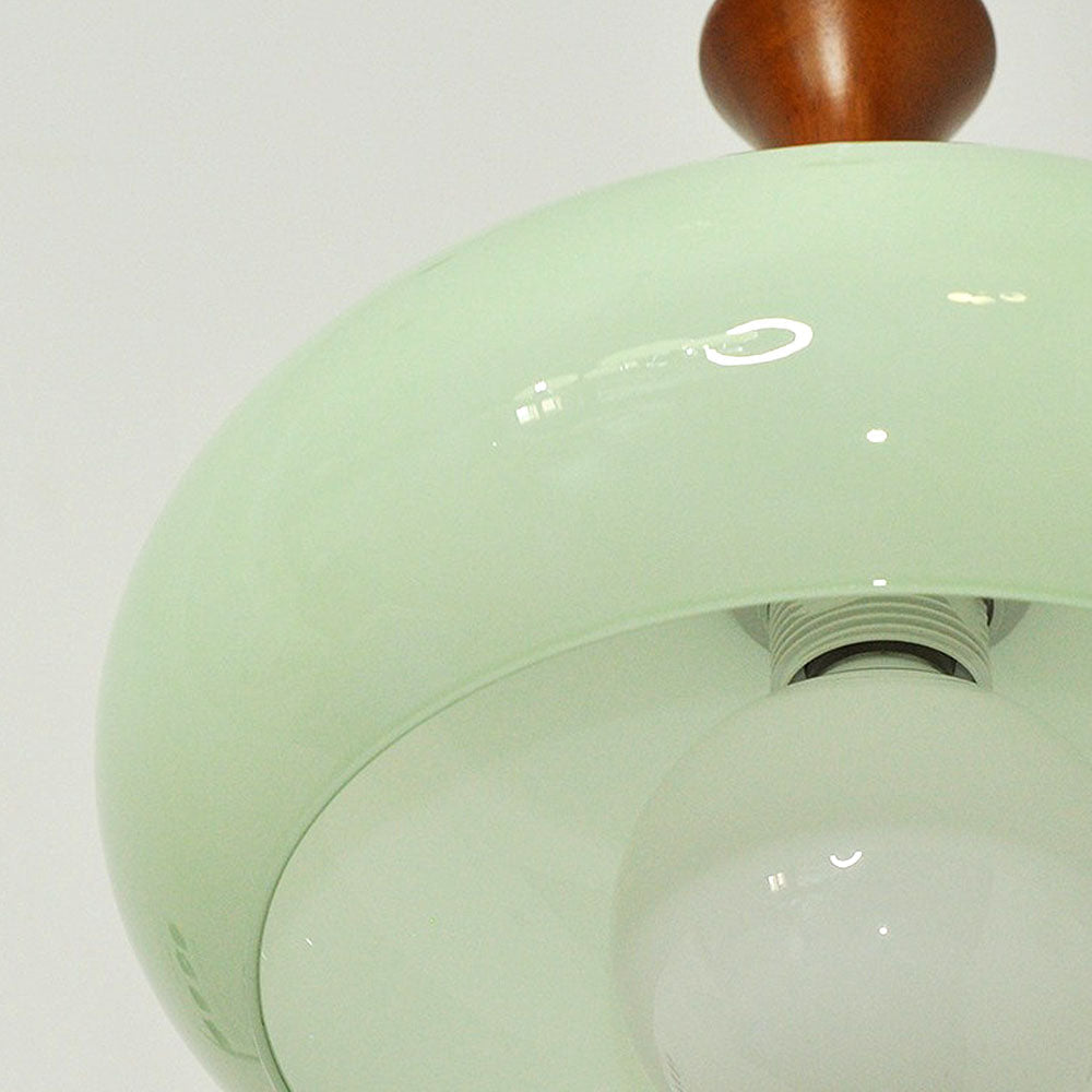 Medieval Walnut Glass Pendant Light | Kalsten