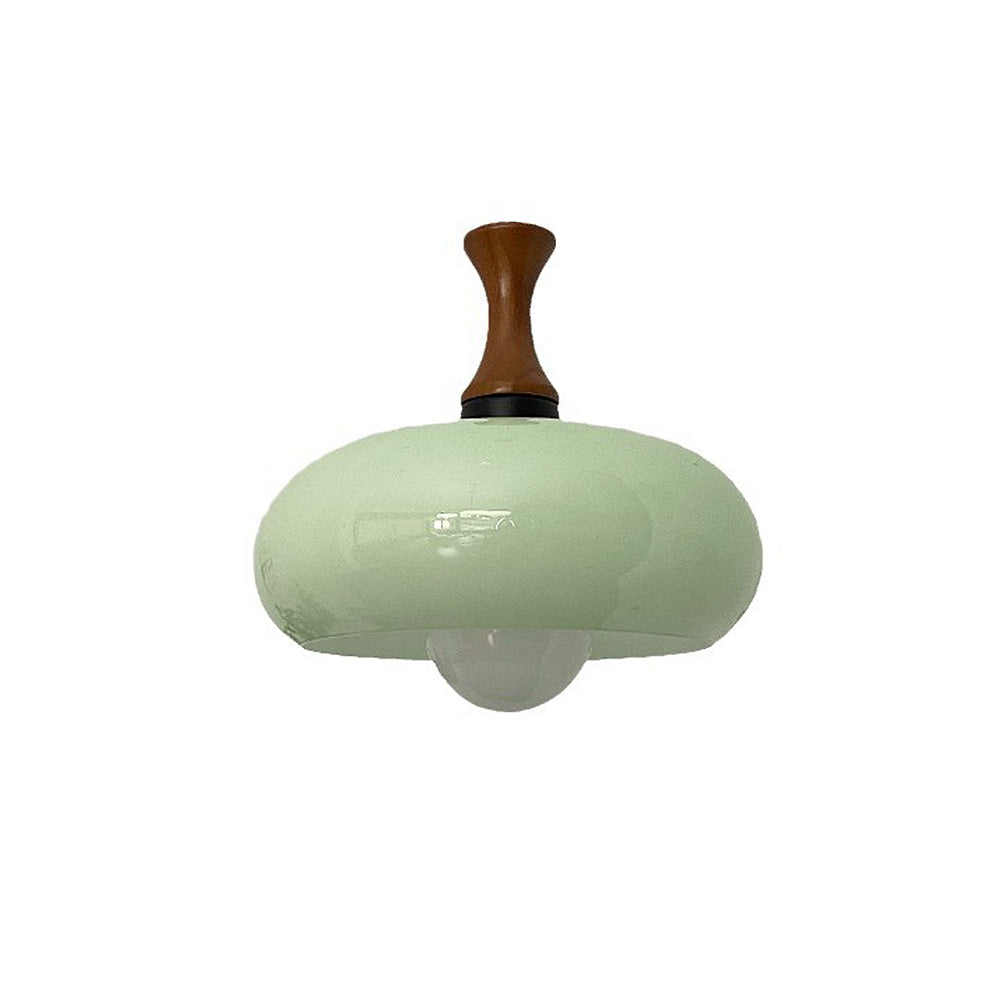 Medieval Walnut Glass Pendant Light | Kalsten