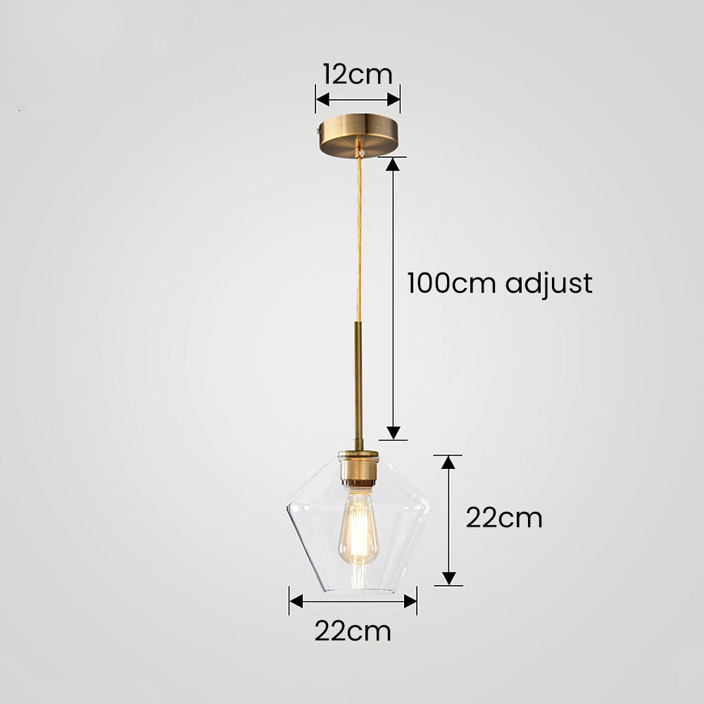 Minimalist Clear Rod Pendant Light | Kalsten
