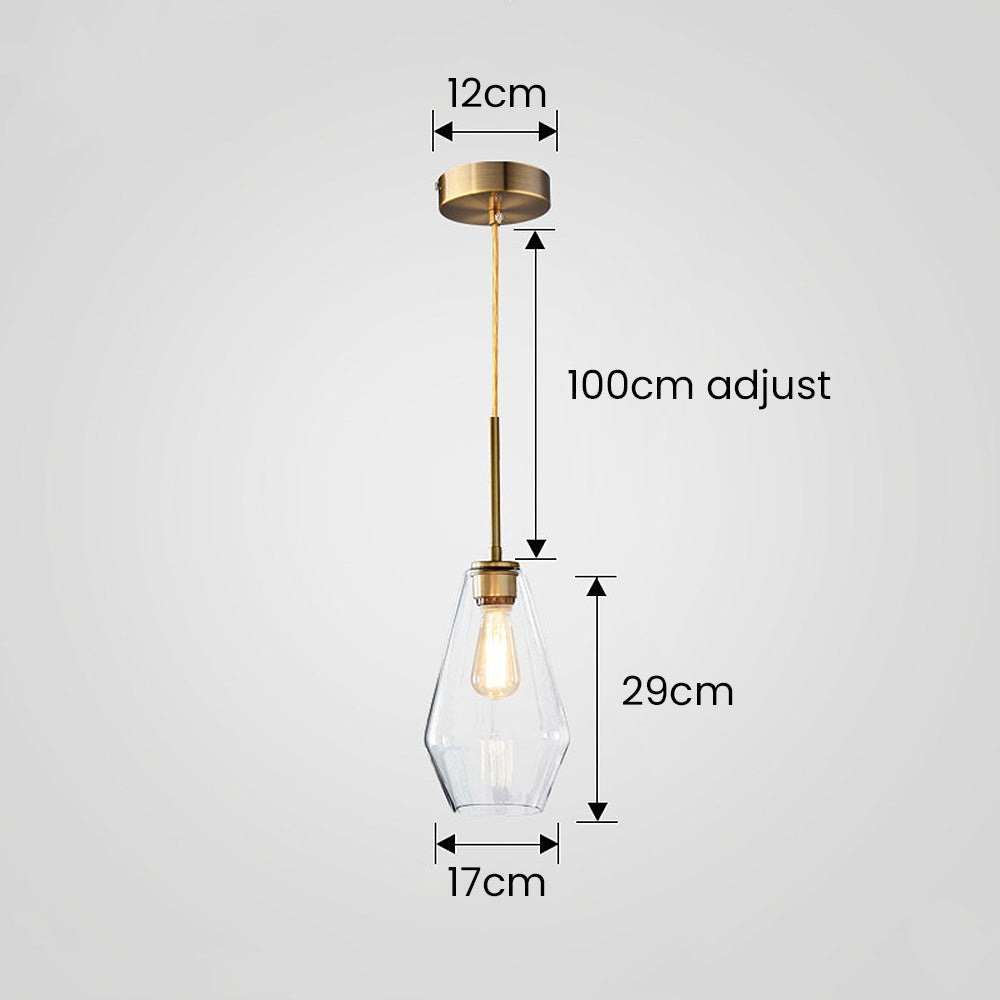 Minimalist Clear Rod Pendant Light | Kalsten