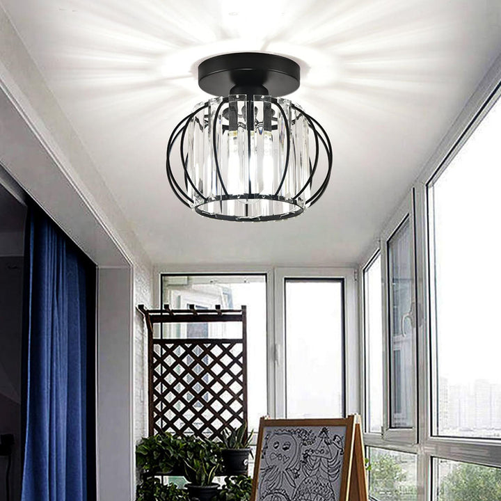 Crystal Ceiling Lamp with Gold Base Kalsten
