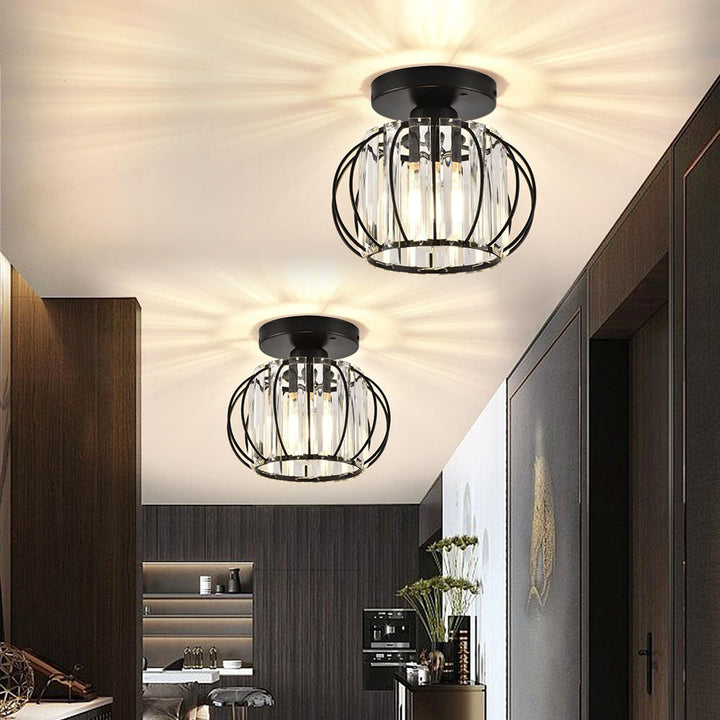 Crystal Ceiling Lamp with Gold Base Kalsten