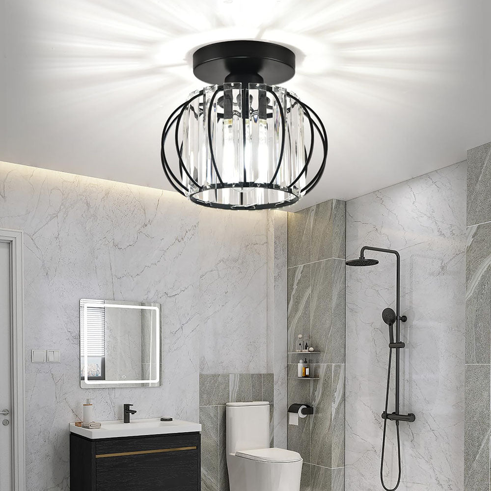 Crystal Ceiling Lamp with Gold Base Kalsten