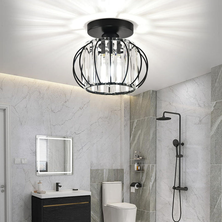 Crystal Ceiling Lamp with Gold Base Kalsten