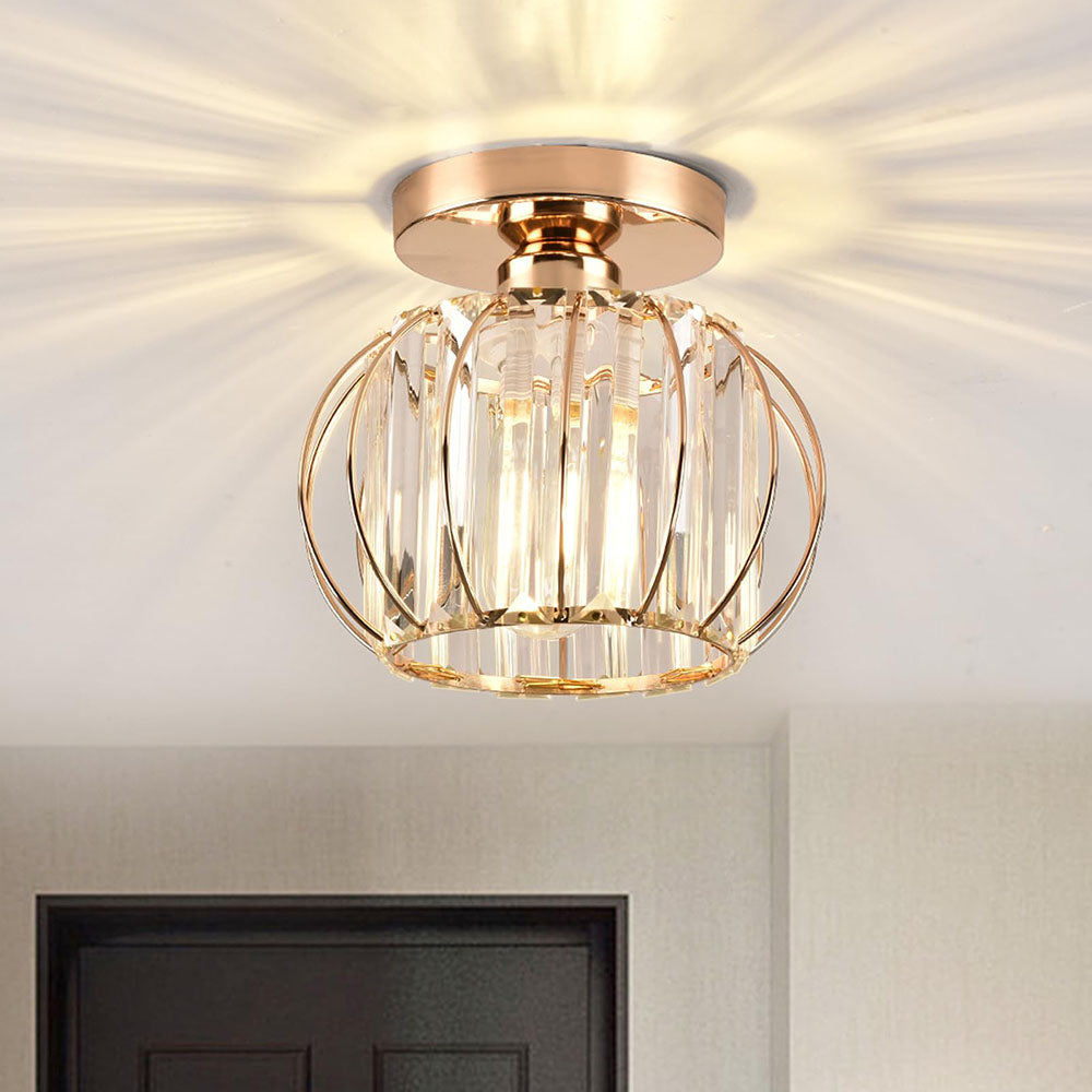 Crystal Ceiling Lamp with Gold Base Kalsten