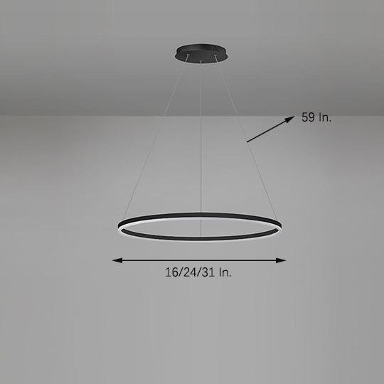 Circle LED Modern Chandelier Pendant Light Hanging Lamp Island Lights | Kalsten
