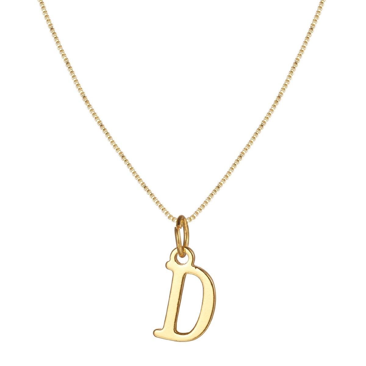 Skanto | 14k Minimal Serif Initial Necklace