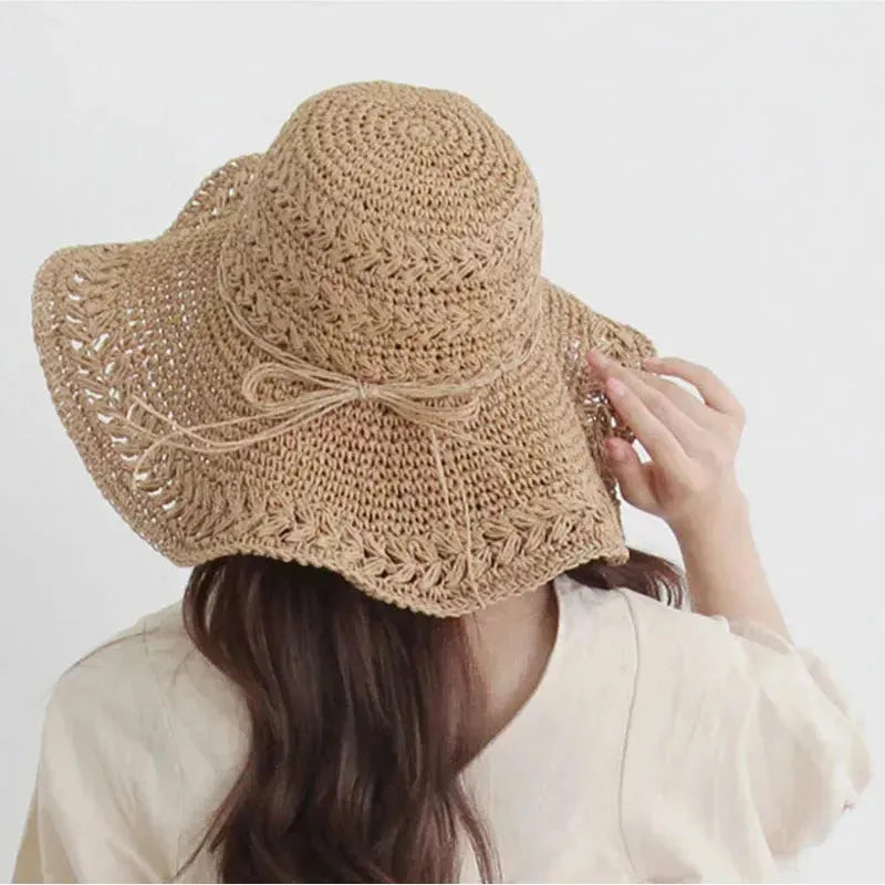 Women's Sun Hat – Lightweight Retro Straw Hat for the Beach | Ideal for Summer and Holidays