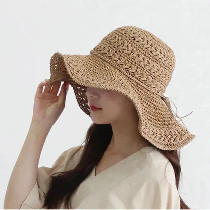 Women's Sun Hat – Lightweight Retro Straw Hat for the Beach | Ideal for Summer and Vacation | Brehn