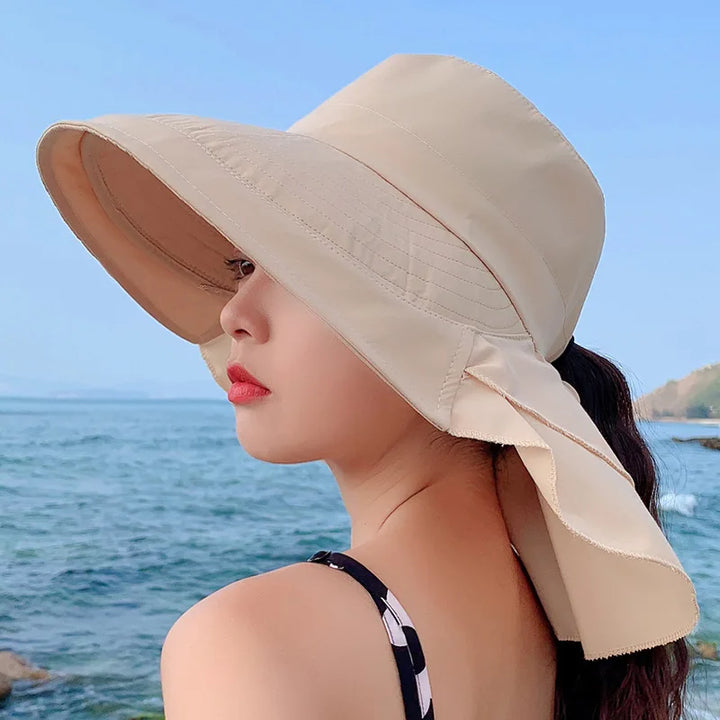 Kalsten | SUNNY | Women's Sun Hat for the Sun | Wide Brim UV Neck Protection | Solar Beach Hat Women