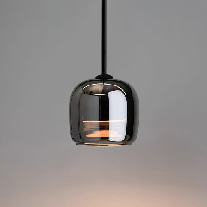 Pendant Light Glass 6.3 in Smoke Gray 7W Indoor Dining Room Kitchen Ceiling Lamp Contemporary Minimalist Design | Kalsten
