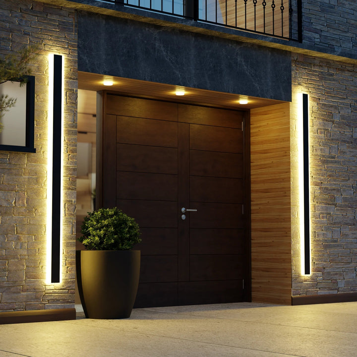 Linear LED Long Outdoor Wall Light Minimalist Exterior Wall Mount Lights Waterproof for Porch | Kalsten