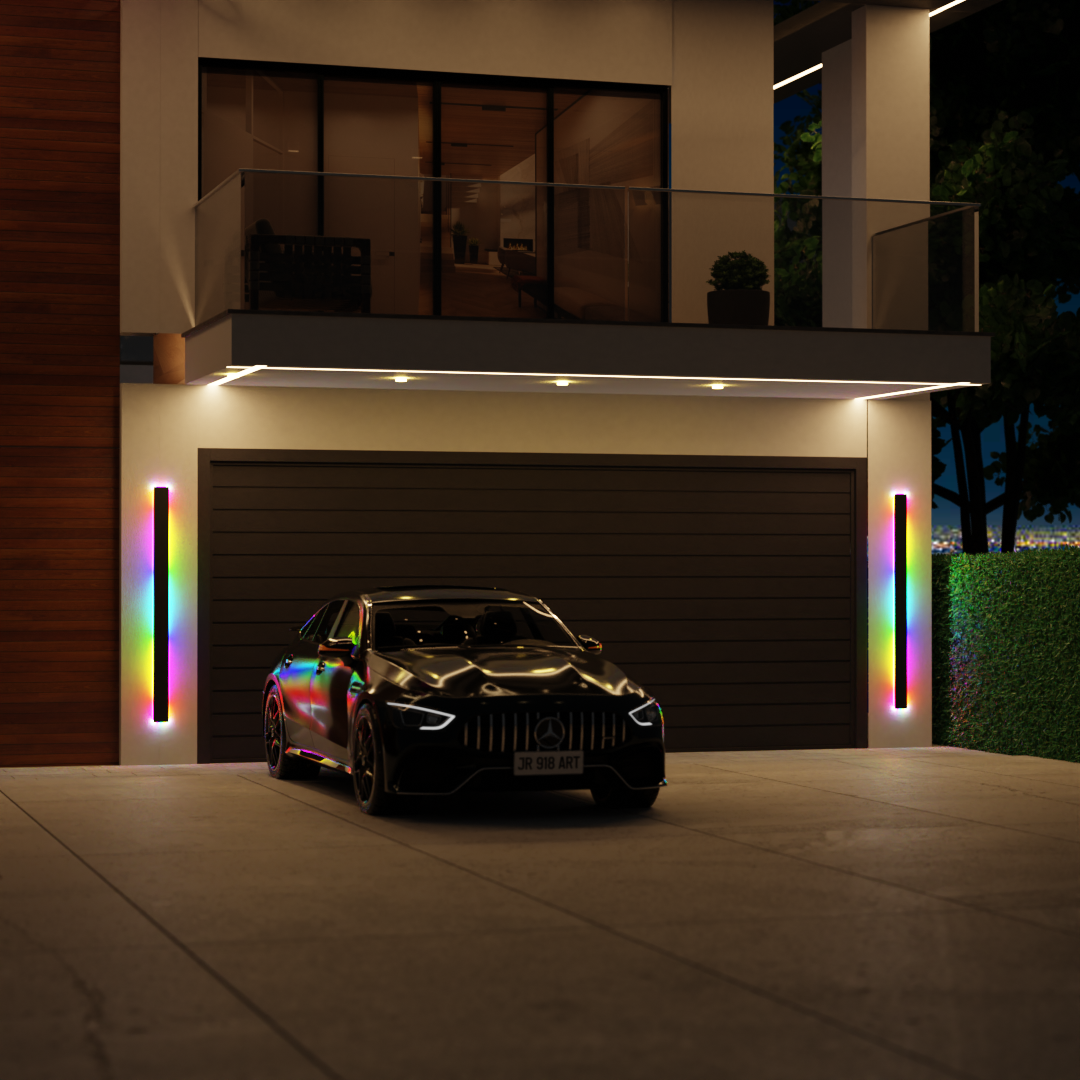 Linear LED Long Outdoor Wall Light Minimalist Exterior Wall Mount Lights Waterproof for Porch | Kalsten