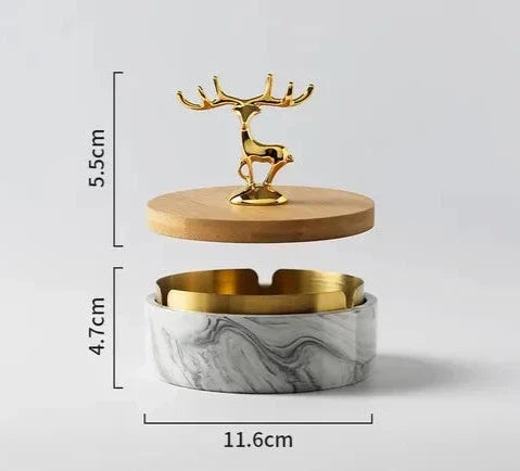 HertGlow Ceramic Ashtray – Stylish deer design for desk and living room | Kalsten