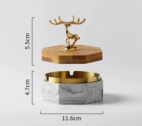 HertGlow Ceramic Ashtray – Stylish deer design for desk and living room | Kalsten