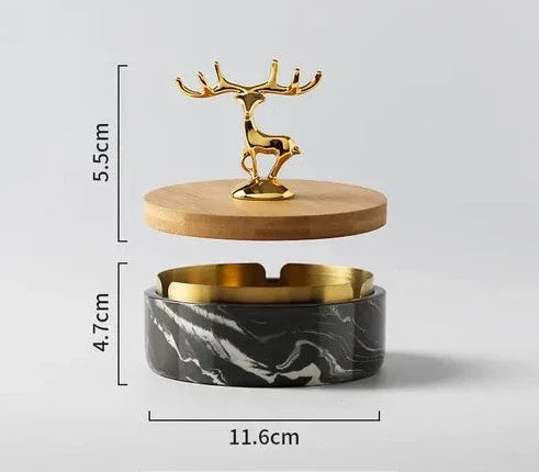 HertGlow Ceramic Ashtray – Stylish deer design for desk and living room | Kalsten