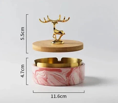 HertGlow Ceramic Ashtray – Stylish deer design for desk and living room | Kalsten