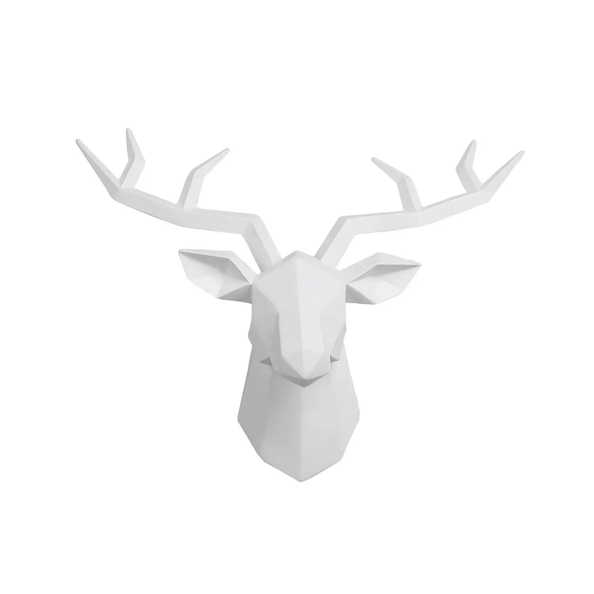 Skanto | Deer Head Sculpture Animal Statuette Figurines Wall Mount Creative Elk Art Antler Statuette for Office Decor Wall Hanging