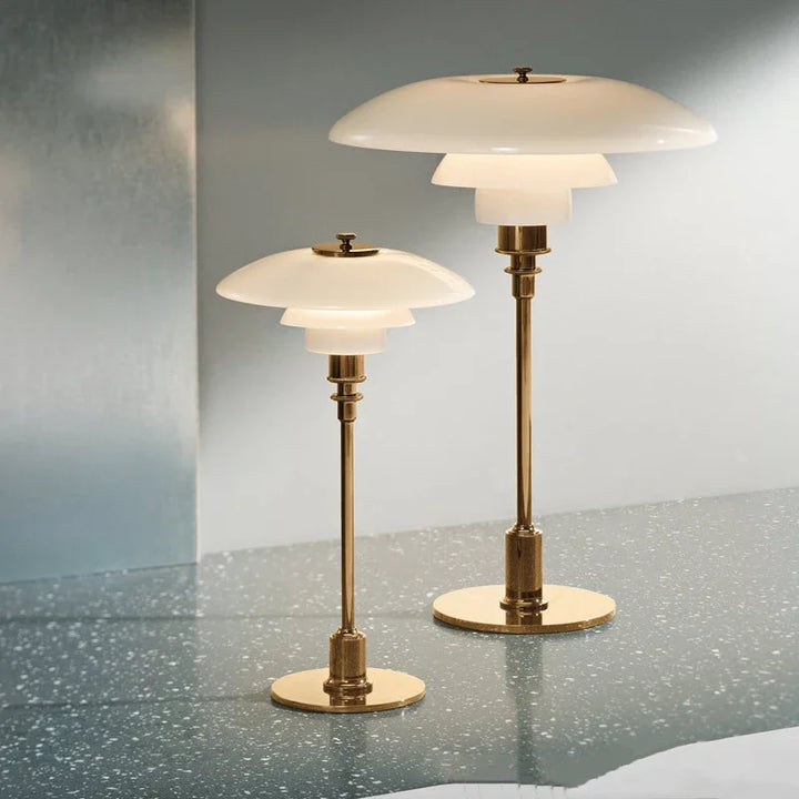 Nordic desk lamp made of glass – Minimalist LED desk light, modern and elegant, ideal for office and living spaces | Kalsten