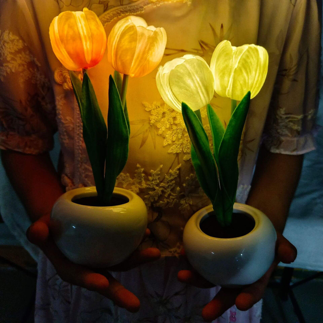 Kalsten | Modern Creative Simulation Tulip Peony LED Night Light Table Lamp